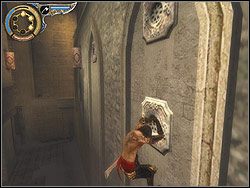 Wbiegnij pionowo na ścianę i wbij sztylet w najniższy relief - [12] The Fortress (twierdza) | Prince of Persia Dwa Trony - Prince of Persia: Dwa Trony - poradnik do gry