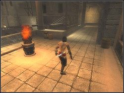 Podejdź do obrotowego mechanizmu z drążkiem i przełącz dźwignię - [12] The Fortress (twierdza) | Prince of Persia Dwa Trony - Prince of Persia: Dwa Trony - poradnik do gry