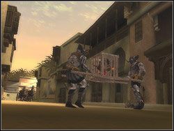 Po przekroczeniu bramy fortecy krata z trzaskiem opadnie w dół, odgradzając cię od nieprzyjaciół - [12] The Fortress (twierdza) | Prince of Persia Dwa Trony - Prince of Persia: Dwa Trony - poradnik do gry