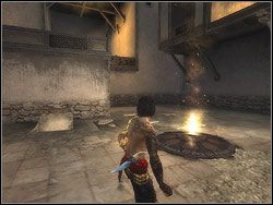 Po walce zwieś się z barierki i zeskocz na podwórko, zabij Strażnika Piasku (speed kill) - [17] The Balconies (balkony) | Prince of Persia Dwa Trony - Prince of Persia: Dwa Trony - poradnik do gry