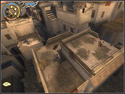 Idź drewnianym pomostem na wprost - [18] The Dark Alley (mroczna aleja) | Prince of Persia Dwa Trony - Prince of Persia: Dwa Trony - poradnik do gry