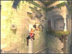 Naprzeciwko, w murze ogromnego filara tkwi relief - [19] The Temple Rooftops (dachy świątyni) | Prince of Persia Dwa Trony - Prince of Persia: Dwa Trony - poradnik do gry