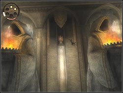 Pobiegnij poziomo po ścianie przedłużając daggertailem bieg o płonącą pochodnię - [20] The Temple (świątynia) | Prince of Persia Dwa Trony - Prince of Persia: Dwa Trony - poradnik do gry