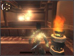 Przeskocz barierkę, wyjdź przez drzwi do sąsiedniej, ogromnej sali - [23] The Bowery (buduar) | Prince of Persia Dwa Trony - Prince of Persia: Dwa Trony - poradnik do gry