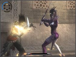 W trakcie pogoni za Mahasti zahaczasz o platformy, gdzie urzędują Zjawy - [24] The Brothel (dom publiczny) | Prince of Persia Dwa Trony - Prince of Persia: Dwa Trony - poradnik do gry