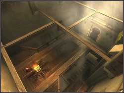 Zwieś się z belki, obserwuj dwóch Strażników pod tobą - [26] The Upper City (wyższe miasto) | Prince of Persia Dwa Trony - Prince of Persia: Dwa Trony - poradnik do gry