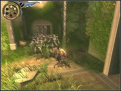 Jeśli coś pójdzie nie tak i Strażnik Piasku wezwie posiłki, zmierzysz się z kilkoma nadliczbowymi Niewolnikami - [27] The City Gardens (miejskie ogrody) | Prince of Persia Dwa Trony - Prince of Persia: Dwa Trony - poradnik do gry