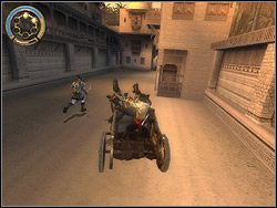 Po raz drugi kierujesz rydwanem, na zasadach identycznych (tylko lewo/prawo) jak w misji 12 - [31] The Kings Road (królewska droga) | Prince of Persia Dwa Trony - Prince of Persia: Dwa Trony - poradnik do gry