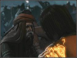 Przed śmiercią ocali was czerwono ubrany starzec, którego uratowałeś w warsztatach królewskich i który rozpoznał w tobie księcia Persji - [31] The Kings Road (królewska droga) | Prince of Persia Dwa Trony - Prince of Persia: Dwa Trony - poradnik do gry