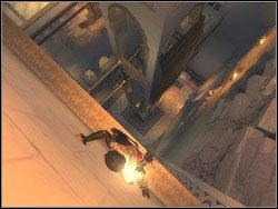 Podskocz do góry, złap się murku ogradzającego taras - [32] The Palace Entrance (wejście do pałacu) | Prince of Persia Dwa Trony - Prince of Persia: Dwa Trony - poradnik do gry