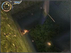 Z płaskorzeźby biegnij poziomo do występu w murze na prawo - [32] The Palace Entrance (wejście do pałacu) | Prince of Persia Dwa Trony - Prince of Persia: Dwa Trony - poradnik do gry