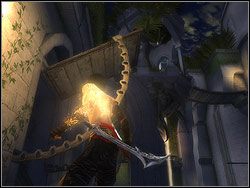 Idź na lewo od fontanny, dojdź do krawędzi urwiska - [33] The Hanging Gardens (wiszące ogrody) | Prince of Persia Dwa Trony - Prince of Persia: Dwa Trony - poradnik do gry