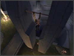 Stań przy ścianie po lewej, a następnie pobiegnij po niej i zamkniętym okapniku poziomo - [33] The Hanging Gardens (wiszące ogrody) | Prince of Persia Dwa Trony - Prince of Persia: Dwa Trony - poradnik do gry