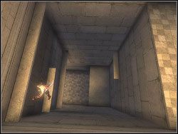 Rusz przed siebie korytarzem, zeskocz na półkę poniżej i z niej na posadzkę na samym dole - [41] The Middle Tower (średnia wieża) | Prince of Persia Dwa Trony - Prince of Persia: Dwa Trony - poradnik do gry