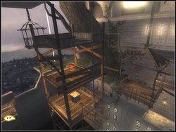 Skieruj się w prawo, wbiegnij pionowo na mur i podciągnij się na niego - [41] The Middle Tower (średnia wieża) | Prince of Persia Dwa Trony - Prince of Persia: Dwa Trony - poradnik do gry