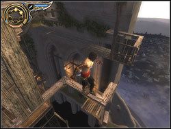 Wbiegnij pionowo na mur i wbij sztylet w relief - [41] The Middle Tower (średnia wieża) | Prince of Persia Dwa Trony - Prince of Persia: Dwa Trony - poradnik do gry