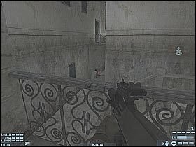 Po raz kolejny będziesz musiał uporać się z pojedynczym snajperem, skrywającym w jednej z okiennic (#1) - [Misja 02] [Segment 2/2] Algeria | Rainbow Six Lockdown - Tom Clancys Rainbow Six: Lockdown - poradnik do gry