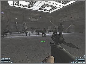 Pozostali przy życiu terroryści znajdują się zapewne na piętrze - [Misja 07] [Segment 3/3] Catacombs | Rainbow Six Lockdown - Tom Clancys Rainbow Six: Lockdown - poradnik do gry