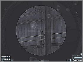 Swojej drużynie rozkaż teraz pozostać w tym miejscu, sam natomiast skieruj się do drzwi zlokalizowanych na piętrze (#1), tych samych, które były pilnowane przez zabitego już terrorystę - [Misja 10] [Segment 1z2] Docks | Rainbow Six Lockdown - Tom Clancys Rainbow Six: Lockdown - poradnik do gry