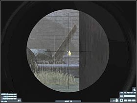 Teraz najlepiej byłoby zacząć strzelać do gostków pojawiających się na murach zamku (#1) - zarówno po lewej, jak i prawej stronie - [Misja 16 FINAŁ] [Segment 1/3] Castle | Rainbow Six Lockdown - Tom Clancys Rainbow Six: Lockdown - poradnik do gry