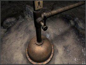 Przed tym, jak opuściłem grotę, pociągnąłem jeszcze za rączkę przełącznika, a potem wróciłem do przedsionka, skąd steruje się komnatą - Part I (cz.1) | Solucja Riven The Sequel to Myst - Riven: The Sequel to Myst - poradnik do gry