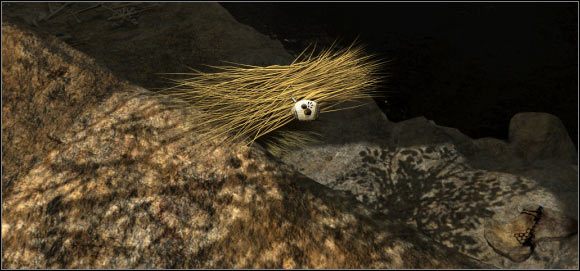 Skojarz kawałek muru z charakterystycznym miejscem na ścianie i zajmij się malowidłem - Opis (2) | Druga jaskinia | Secret of the Lost Cavern - Secret of the Lost Cavern: Tajemnica Zaginionej Jaskini - poradnik do gry