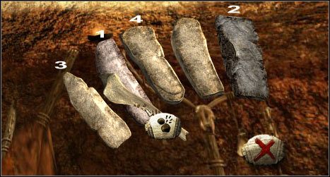 Tu już jest nieco trudniej, bowiem jak prawdopodobnie się zorientowałeś masz za mało kamieni - Opis (3) | Biała grota | Secret of the Lost Cavern - Secret of the Lost Cavern: Tajemnica Zaginionej Jaskini - poradnik do gry