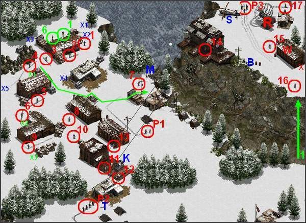 Wysiądź z wagonika i załatw trucizną kręcącego się tam wroga (14) - Misja 5 Blind Justice | Commandos Za linią wroga - Commandos: Za linią wroga - poradnik do gry