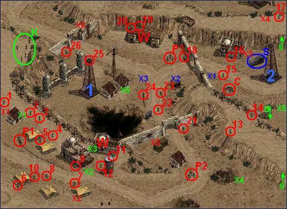 Potem skręć na północ likwidując z karabinu maszynowego samochodu szwendający się po tej okolicy patrol (P4) - Misja 11 In the Soup | Commandos Za linią wroga - Commandos: Za linią wroga - poradnik do gry