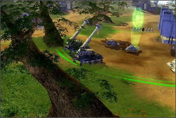 Pozycja umocniona artylerią jest nie do zdobycia dla piechoty i lekkich pojazdów - Misja 6 Kłopoty na Kashyyku | Imperium | Star Wars Empire At War - Star Wars: Empire At War - poradnik do gry