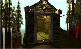 Drzwi do statku kosmicznego są zamknięte, a zatem trzeba je w jakiś sposób otworzyć. Zwróć uwagę, że od statku wychodzą kable, które prowadzą prosto do generatora. Skieruj się więc do generatora, zejdź po schodach. - SELENITIC AGE cz.1 | Myst - Myst - poradnik do gry