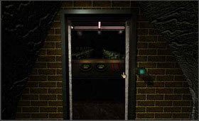 Przy pomocy zielonego przycisku otwórz drzwi i wejdź do pomieszczenia. - SELENITIC AGE cz.1 | Myst - Myst - poradnik do gry