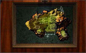 Przyszedł czas na odwiedzenie Mechanical Age. Aby się tam dostać, najpierw potrzebujesz wskazówki.. Na mapie znajdującej się w bibliotece, klikając na migającym punkcie (symbolu wieży) przesuwaj białą linię do momentu, gdy zmieni się w czerwoną i będzie wskazywać zatopiony mechanizm. - MECHANICAL AGE cz.1 | Myst - Myst - poradnik do gry