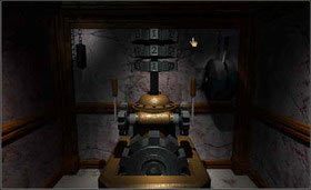 Teraz użyj prawej dźwigni i ustaw liczby w takim porządku: 1, 2, 1. - MECHANICAL AGE cz.1 | Myst - Myst - poradnik do gry