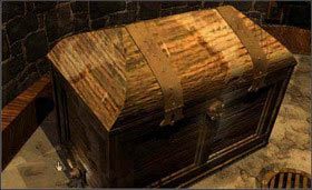 Na dole zauważysz zamknięty kufer. Zwróć uwagę, że w lewym dolnym rogu kufra jest kurek. Odkręć go, a wyleje się woda. Zakręć kurek i udaj się do pomp. Wciśnij przycisk, tak aby woda powróciła do latarni i wróć do niej. - STONESHIP AGE cz.2 | Myst - Myst - poradnik do gry