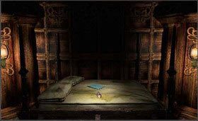 To pokój Achenara. Na łóżku zauważysz niebieską stronę. - STONESHIP AGE cz.3 | Myst - Myst - poradnik do gry