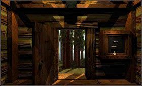 Wejdź do środka. Obróć się do drzwi, po prawej stronie zauważysz sejf. - CHANNELWOOD AGE cz.1 | Myst - Myst - poradnik do gry