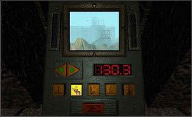 Gdy ustawisz wszystkie dźwięki, naciśnij duży przycisk i zanotuj kolejność dźwięków: kryształ, kropelki wody, źródło, lawa, zegar. - SELENITIC AGE cz.3 | Myst - Myst - poradnik do gry