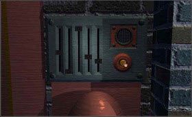 Teraz na panelu ustaw dźwięki w odpowiedniej kolejności (kryształ, kropelki wody, źródło, lawa, zegar) i naciśnij przycisk. - SELENITIC AGE cz.4 | Myst - Myst - poradnik do gry