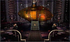 Skieruj się do pojazdu, naciśnij niebieski przycisk i wejdź do środka. - SELENITIC AGE cz.4 | Myst - Myst - poradnik do gry