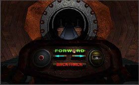 Po ustawieniu odpowiedniego kierunku jazdy, zawsze jedź do przodu. Oto prawidłowa kolejność: północ (N), zachód (W), północ (N), wschód (E), wschód (E), południe (S), południe (S), zachód (W), południowy zachód (SW), zachód (W), północny zachód (NW), północny wschód (NE), północ (N), południowy wschód (SE). - SELENITIC AGE cz.4 | Myst - Myst - poradnik do gry