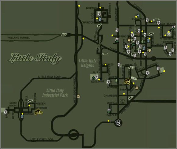 1 - Segment 4 - dzielnica Little Italy | Mapy w Ojciec chrzestny - Ojciec chrzestny - poradnik do gry