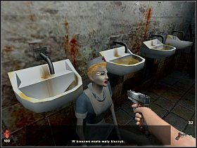 Idziemy przed siebie i trafiamy do łaźni, gdzie atakuje nas jeden zombie - [Solucja] Lewe skrzydło - pierwsze piętro | Bloodline Uśpione zło - Bloodline: Uśpione zło - poradnik do gry