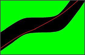 Zakręt można pokonać szybko, o ile jedziemy optymalną trasą (oznaczoną czerwoną linią) - Jak jeździć, żeby wyjeździć... - TOCA Race Driver 3 - poradnik do gry