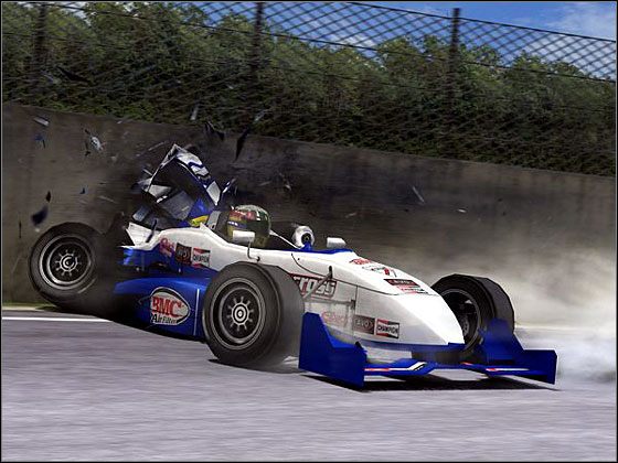 Niefrasobliwa jazda w mgnieniu oka zamienia lśniący bolid w kupkę złomu... Warto więc wiedzieć, co i jak się psuje. - Uszkodzenia - TOCA Race Driver 3 - poradnik do gry