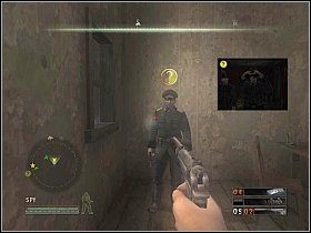 Kiedy zaczną jechać ciężarówki z sojusznikami, rusz wzdłuż drogi i podnieś szlaban [1] - Misja 6 - A Cold Reception | Solucja Commandos Strike Force - Commandos: Strike Force - poradnik do gry