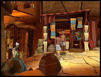 Udaj się nad Nil i naostrz nożyce na leżącym nieopodal wody kamieniu [moist stone] (13) - Jak wkurzyć Faraona (4) | Rozdział I | Ankh Klątwa Mumii - Ankh: Klątwa Mumii - poradnik do gry