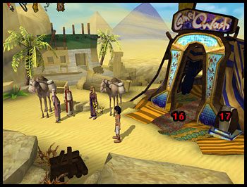 Gry wielbłąd zostanie umyty, jako zapłatę za wykonanie usługi otrzymasz butelkę wina [bottle of wine] - Jak wkurzyć Faraona (5) | Rozdział I | Ankh Klątwa Mumii - Ankh: Klątwa Mumii - poradnik do gry