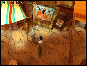 Wróć do oazy i daj wszystkie trzy przedmioty Schumelowi: czaszkę, krokodyle zęby i krokodylą torebkę - Jak wkurzyć Faraona (6) | Rozdział I | Ankh Klątwa Mumii - Ankh: Klątwa Mumii - poradnik do gry