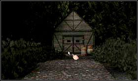 Wróć do domu i tym razem wyjdź frontowymi drzwiami. Skieruj się w lewą stronę. Dojdziesz do garażu. Niestety, tutaj również nie uda Ci się wejść do środka, nie masz klucza do kłódki. - SOBOTA 12 PAŹDZIERNIKA cz.4 | Scratches - Scratches - poradnik do gry